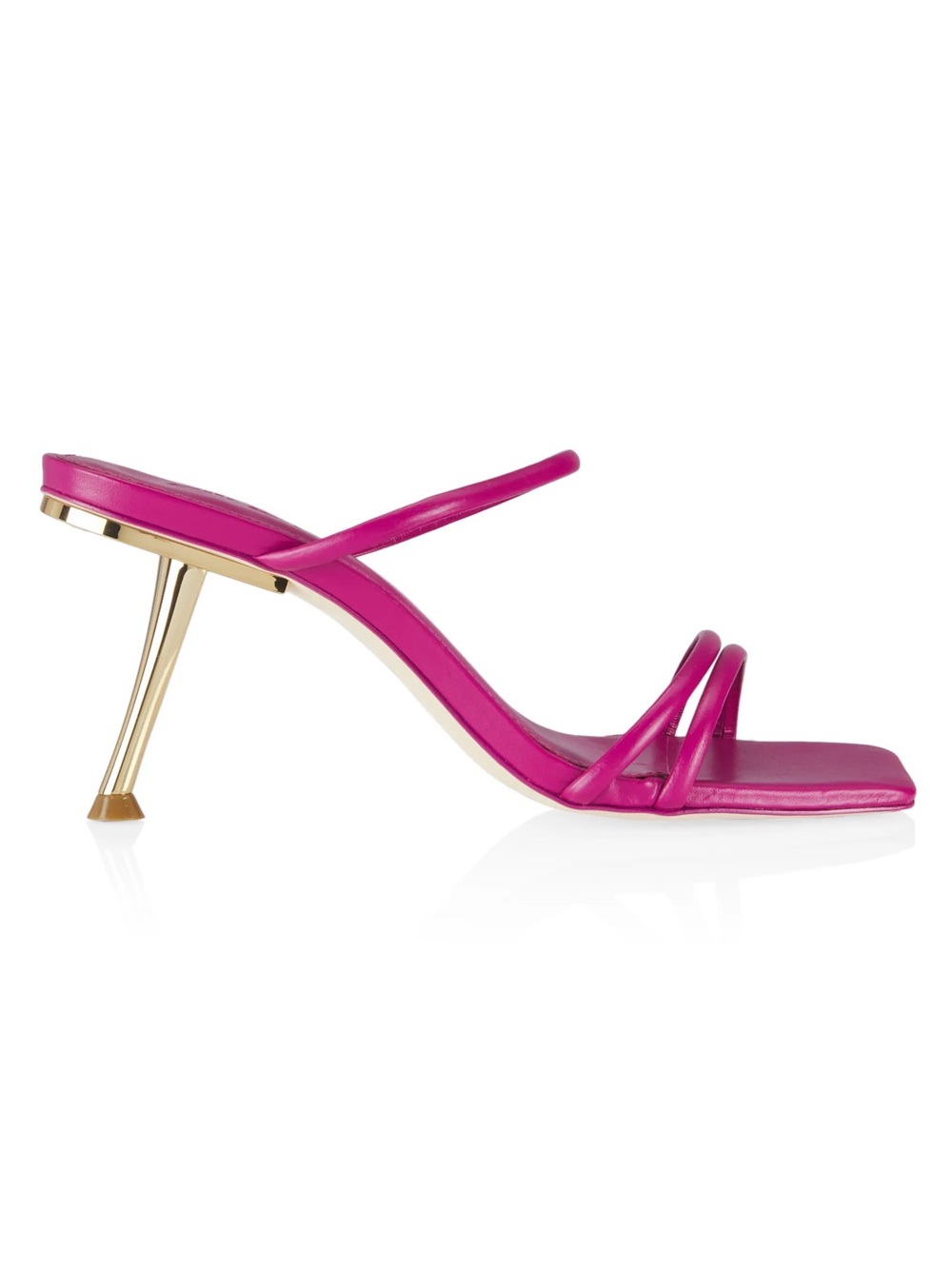 NWT Cult Gaia Lydia Sandal with Gold Heel in Bloom Fuschia 38